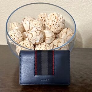 BALLY Navy Leather Stripe
Bifold Wallet